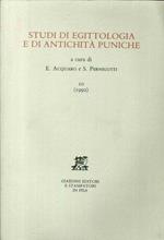 Studi di egittologia e antichità puniche. 10/1992