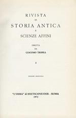 Rivista di storia antica e scienze affini