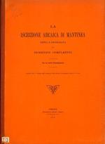 La iscrizione arcaica di Mantinea letta e dichiarata da Domenico Comparetti. Estratto da primo Volume dell'Annuario della Scuola Archeologica italiana di Atene