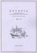 Eutopia. 1992 - Vol. 1-2. Commentarii Novi De Antiqvitatibvs Totivs Evropae