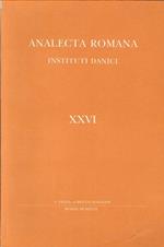 Analecta Romana Instituti Danici. XXVI/1999