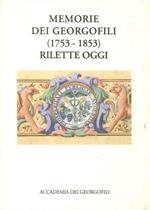 Memorie dei Georgofili (1753-1853) Rilette Oggi