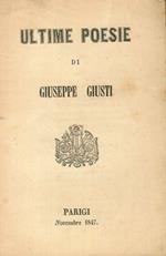 Ultime Poesie di Giuseppe Giusti