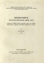 Repertorium fontium historiae Medii Aevi. Vol. 2. Fontes A-B