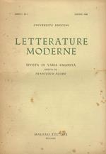 LETTERATURE moderne. Rivista di varia umanità diretta da Francesco Flora. Anno I. N. 1. Giugno 1950