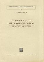 Individuo e stato nella organizzazione dell’istruzione