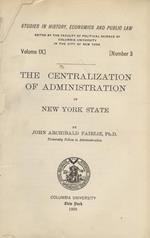 The centralization of administration in New York State