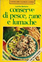 Conserve di pesce, rane e lumache