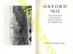 Oxford 1935. A Souvenir of The World Educational Conferences