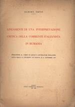 Lineamenti di una interpretazione critica della corrente italianista in Rumania