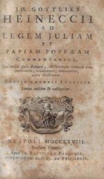 Ad legem Juliam et Papiam Poppaeam Commentarius, prima parte