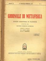 Giornale di metafisica. Rivista bimestrale di filosofia. Anno VI, n.1, 2, 1951