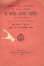 Sunto dei capitoli della veneranda confraternita di Nostra Signora Assunta in Portofino