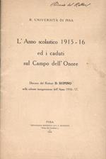 L' Anno scolastico 1915 - 16 ed i caduti sul Campo dell' Onore