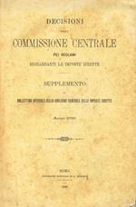 Decisioni della commissione centrale pei reclami riguardanti le imposte dirette. Supplemento al bollettino ufficiale della direzione generale delle imposte dirette. 1896. Supplemento n.1, 2, 3, 4, 5, 6, 7