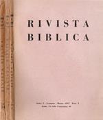 Rivista Biblica. Anno V - Gennaio-Dicembre 1957- Fasc. 1, 2 e 3-4
