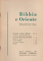 Bibbia e Oriente - Anno V - Gennaio-Febbraio - 1963. Rivista bimestrale per la conoscenza della Bibbia