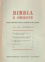 Bibbia e Oriente - Anno 13 - Gennaio-Febbraio - 1971. Rivista bimestrale per la conoscenza della Bibbia