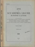 Atti della Accademia Ligure di scienze e lettere Volume XXXIII annata 1976