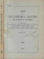 Atti della Accademia Ligure di scienze e lettere Volume XLIII annata 1986