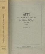 Atti della Società Ligure di Storia Patria. Nuova serie XXXIV (CVIII) fasc.II