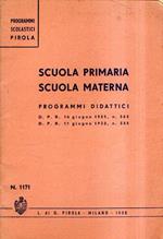 Scuola Primaria Scuola Materna Programmi Didattici N. 1171