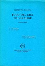 Ecco del ciel più grande. 7 liriche inedite