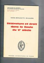 Litterature et droit dans la gaule du V° siècle