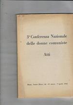 Terza conferenza nazionale delle donne comuniste, Roma, Teatro Eliseo, 30-31 marzo 1° aprile 1962. Atti