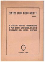 La costituzione del centro studi, statuto, costituzione, regolamento modalità d'iscrizione, ecc. Quadeno n° 2