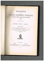 Bullettino della Società Dantesca Italiana, rassegna critica degli studi danteschi, nuova serie. vol. XV. anno 1908 che contiene testi