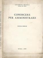 Conoscere per amministrare