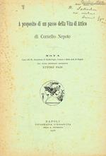 A proposito di un passo della Vita di Attico di Cornelio Nepote. Estratto dagli Atti R.Accademia Arch.Lett.Bell.Arti, nuova serie vol.V 1916