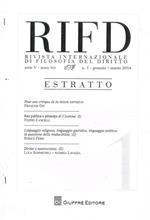 Rivista Internazionale Di Filosofia Del Diritto Serie V Anno Xci N.1. Estratto