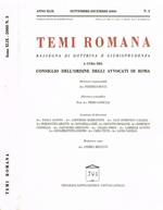 Temi Romana Anno Xlix N.3. Rassegna Di Dottrina E Giurisprudenza Di: Federico Bucci Direttore