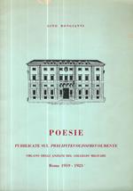 Poesie pubblicate sul precipitevolissimevolmente organo degli anziani del collegio militare Roma 1919-1923