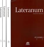 Lateranum N.I Ii Iii Del 2007. Facolta' Di Teologia