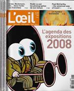 L' Oeil Anno 2008 N° 598, 599, 600. Tout voir – tout savoir – tout l'art!