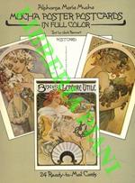 Alphonse Maria Mucha. Mucha Poster Postcards in full color. 24 Ready-to-Mail Cards