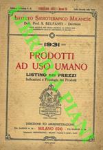 Prodotti ad uso umano. Listino dei prezzi. Indicazioni e Posologia dei Prodotti