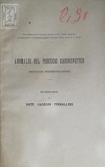 Anomalie del processo cariocinetico provocate sperimentalmente