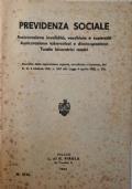 Previdenza Sociale. Assicurazione, invalidità, vecchiaia e superstiti (1952) di L. di G. Pirola