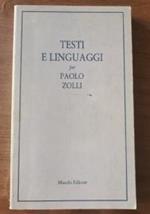 Testi e linguaggi per Paolo Zolli