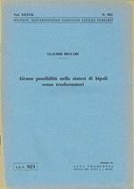 Alcune possibilità nella sintesi di bipoli senza trasformatori