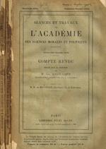 Seances et travaux de l'academie des sciences morales et politiques. Septembe-octobre novembre-decembre 1923