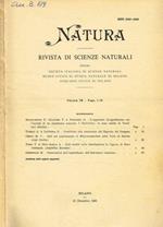 Natura. Rivista di scienze naturali. Vol.76 fasc.1/4, anno 1985