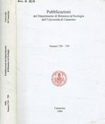 Pubblicazioni del Dipartimento di Botanica ed ecologia dell'Università di Camerino