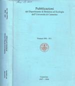 Pubblicazioni del Dipartimento di Botanica ed ecologia dell'Università di Camerino