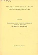 Considerazioni sul principio di induzione illustrate attraverso un problema di estrazioni