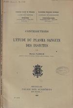 Contributions a l'étude du plasma sanguin des insectes